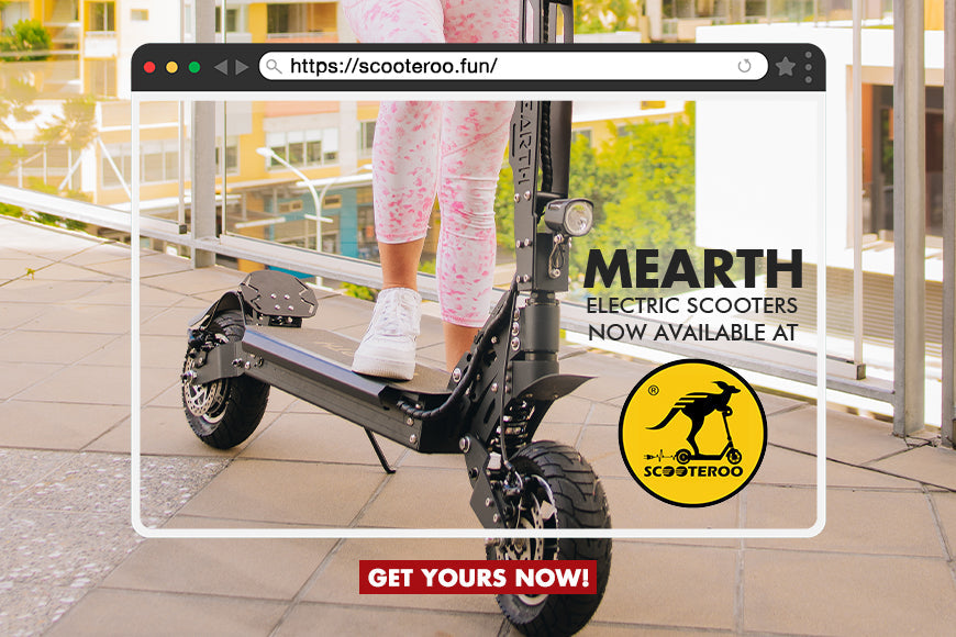 MEARTH ELECTRIC SCOOTERS NOW AVAILABLE AT SCOOTEROO