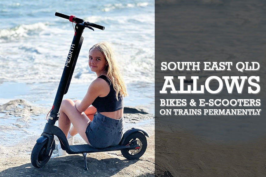 SOUTH EAST QLD ALLOWS BIKES AND E-SCOOTERS ON TRAINS PERMANENTLY